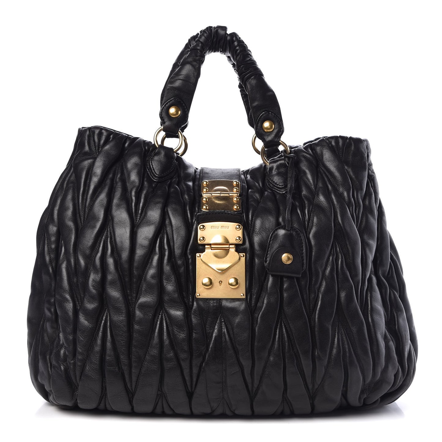 Nappa Matelasse Shopping Tote Black