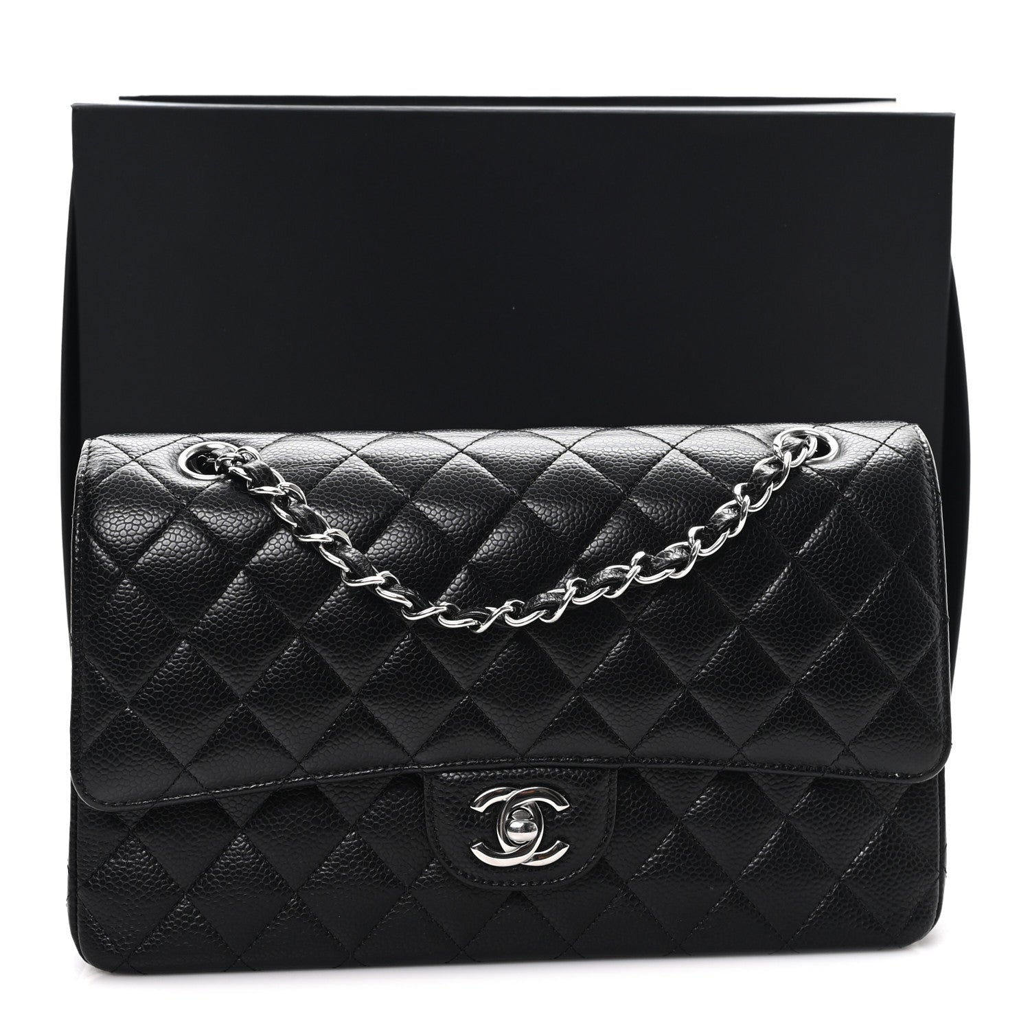 Chanel Caviar Quilted Medium Double Flap Black 12 of 12
