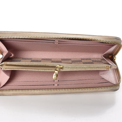 Louis Vuitton Damier Azur Clemence Wallet Rose Ballerine 5 of 18