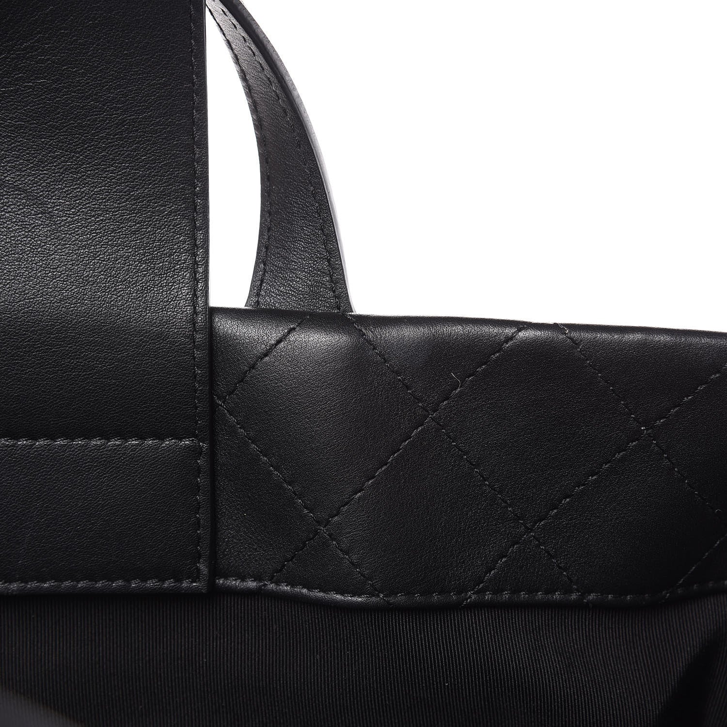 Chanel Calfskin Quilted Large Easy Shopping Tote Black 13 of 14