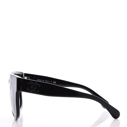 Chanel Acetate Butterfly Signature CC Sunglasses 5358 Black 3 of 8