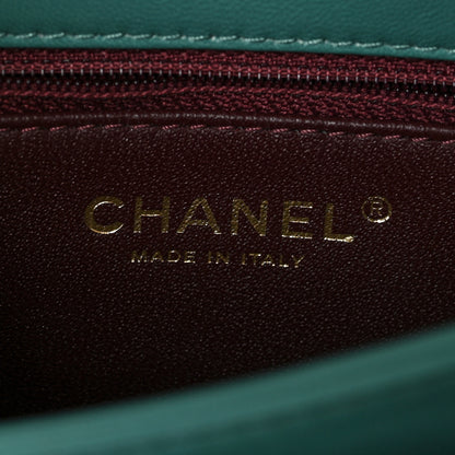 Chanel Lambskin Quilted Small Trendy CC Flap Dual Handle Bag Green 6 of 8