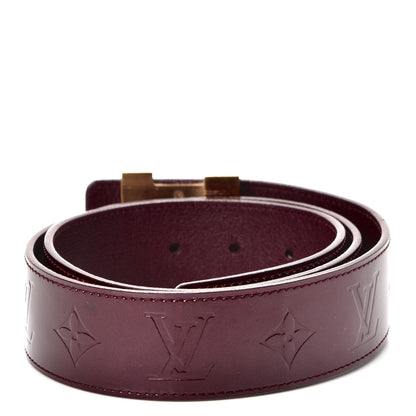 Louis Vuitton Vernis LV Facettes Belt 90 36 Rouge Fauviste 3 of 13