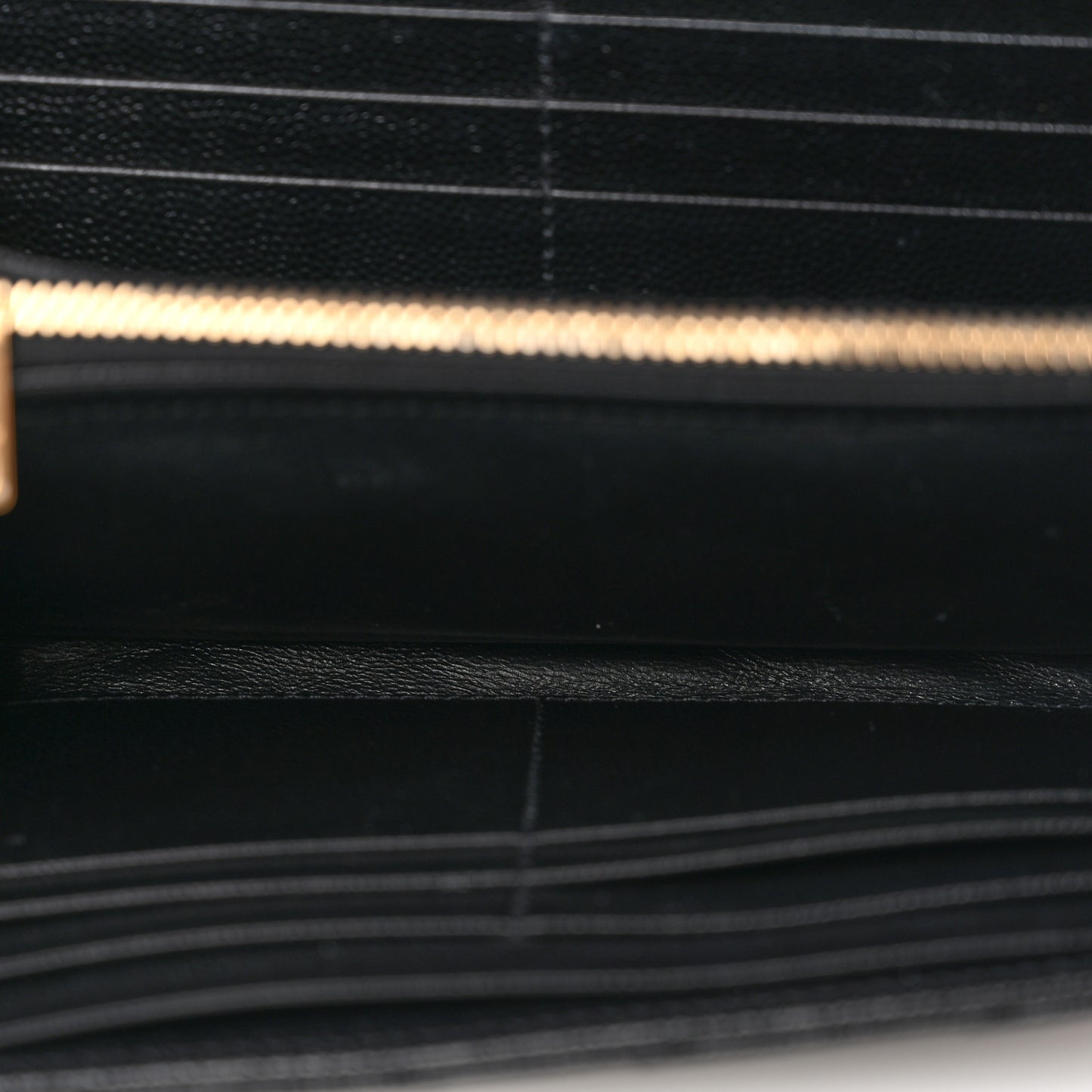 Grain De Poudre Matelasse Chevron Monogram Flap Wallet Black