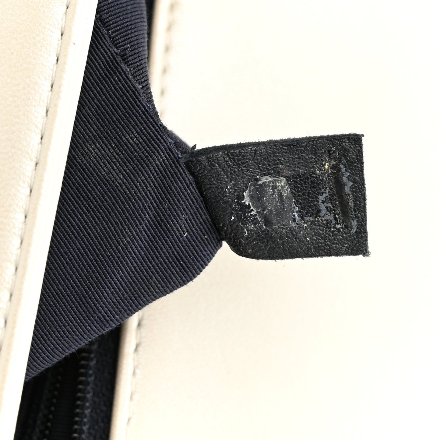 Lambskin Embossed New Medium Boy Cube Flap White