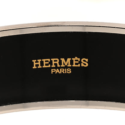 Hermes Enamel Printed Wide Balcons du Guadalquivir Bracelet 70 Silver 4 of 5