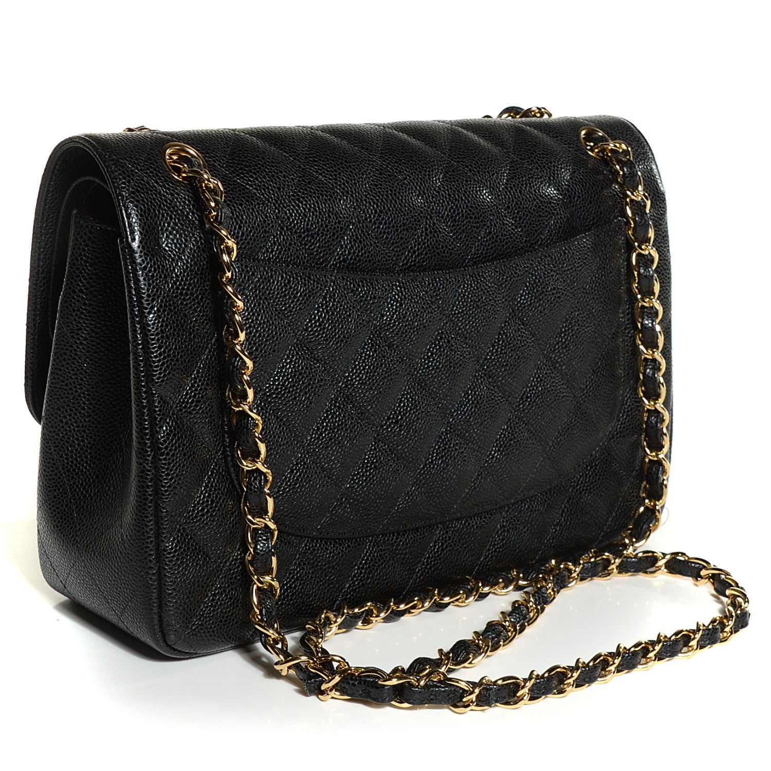 Chanel Caviar Quilted Jumbo Double Flap Black 3 of 11
