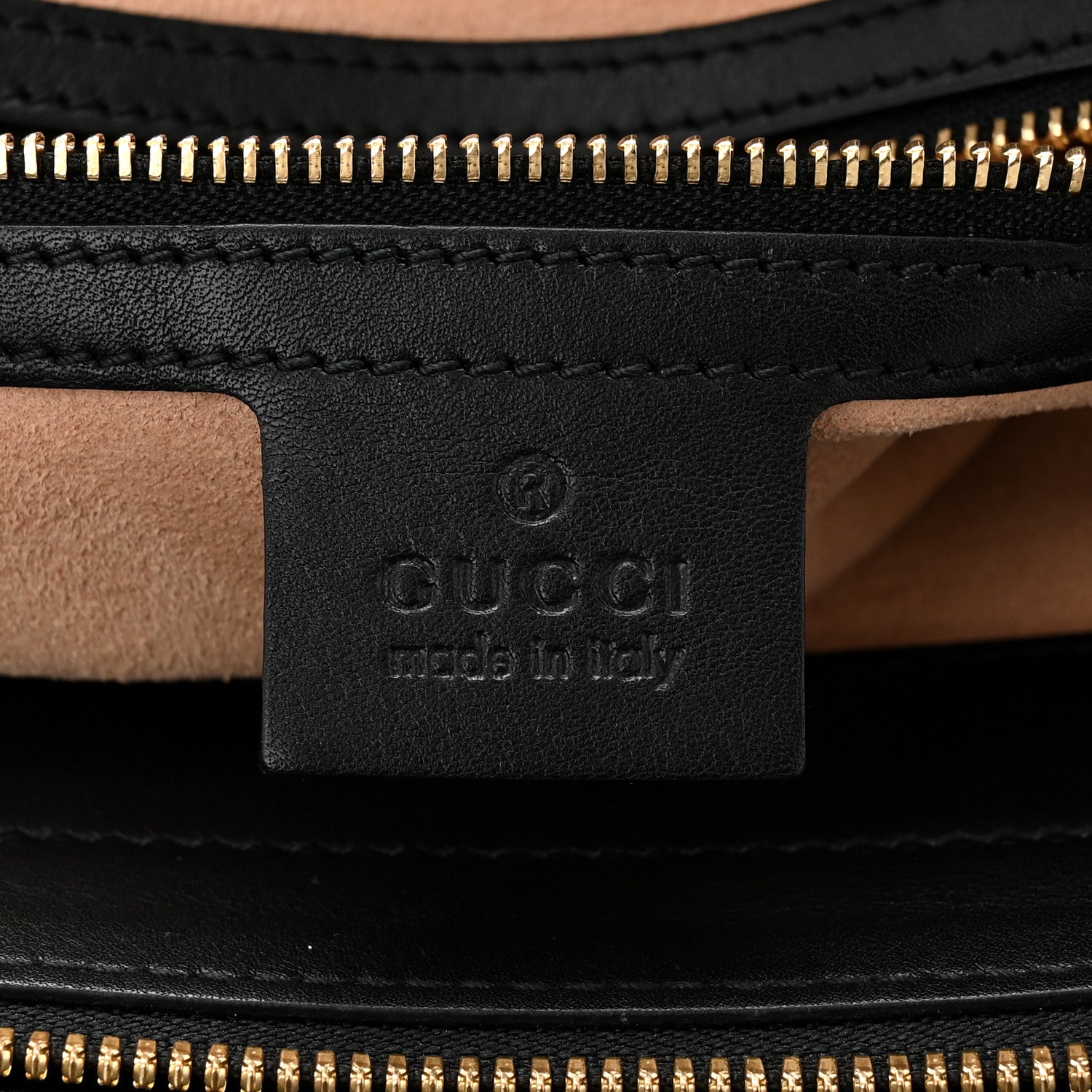Gucci Guccissima Signature Medium Shoulder Tote Bag Black 6 of 10