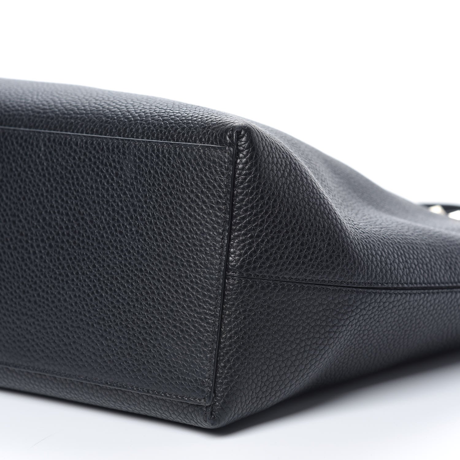 Valentino Garavani Grained Calfskin Rockstud Shoulder Tote Black 8 of 10