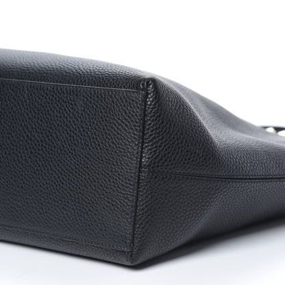 Valentino Garavani Grained Calfskin Rockstud Shoulder Tote Black 8 of 10