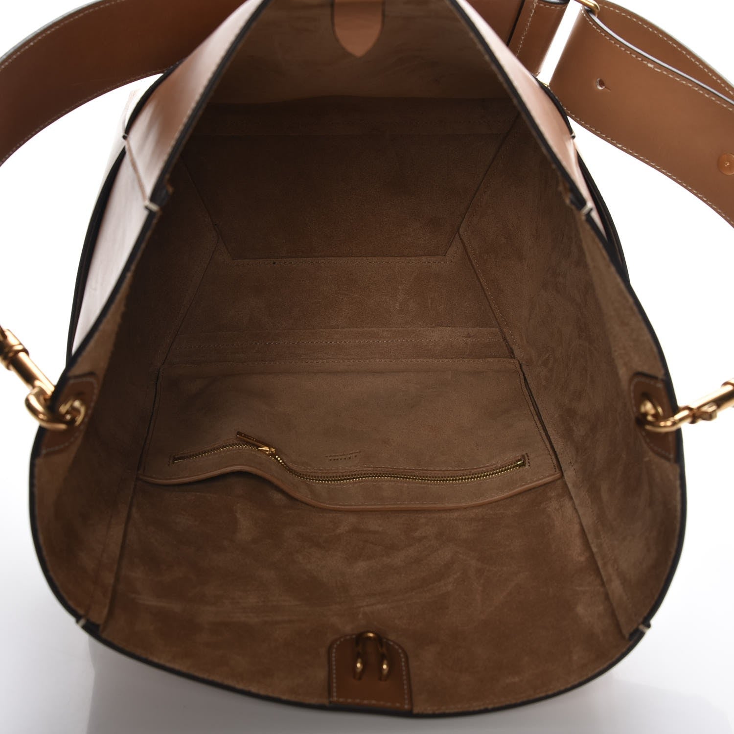 Celine Natural Calfskin Sangle Bucket Bag Light Camel 6 of 7