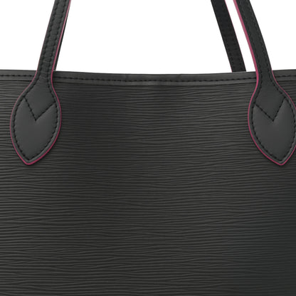 Louis Vuitton Epi Neverfull MM Black Hot Pink 8 of 10