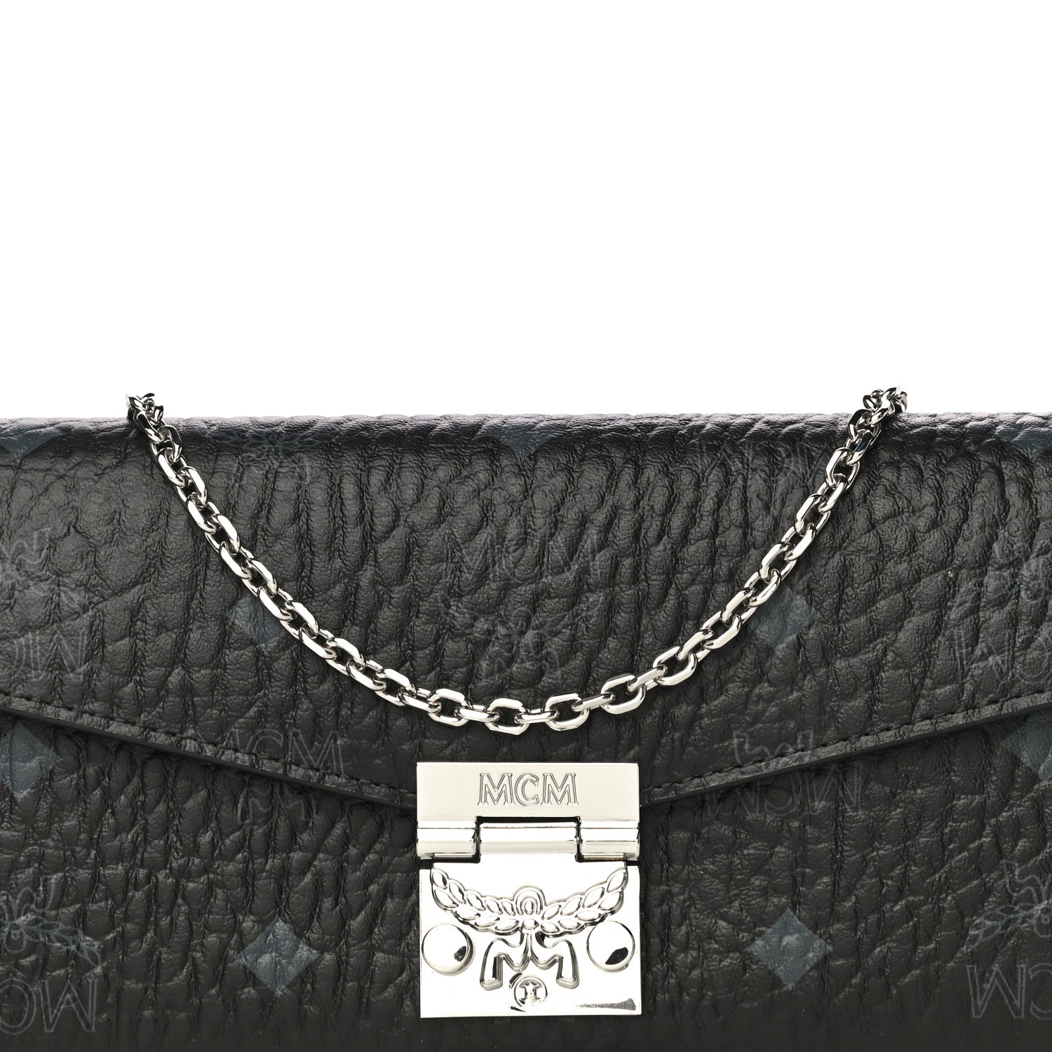 MCM Visetos Large Patricia Wallet On Chain Black 7 of 15