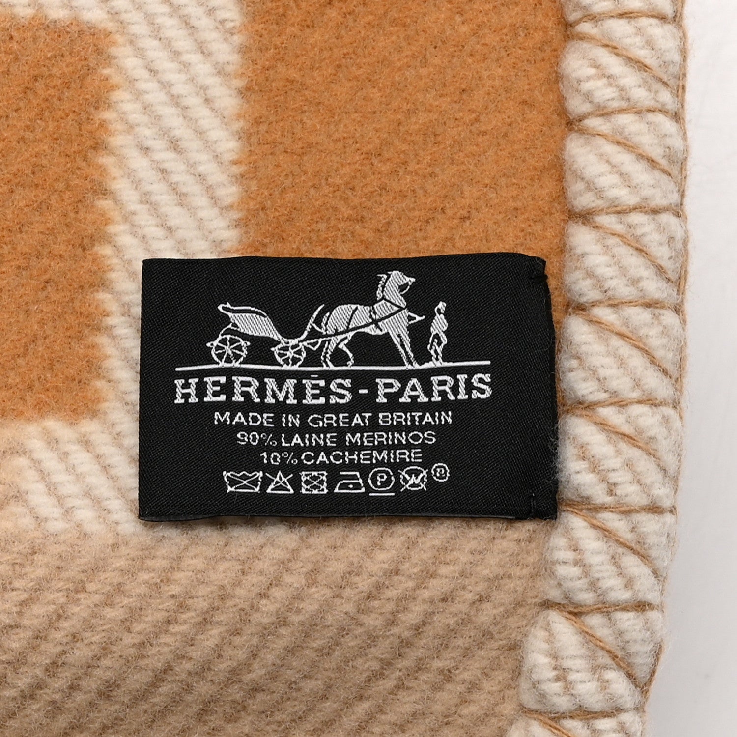 Hermes Wool Cashmere Avalon Bayadere Blanket Ble 3 of 3