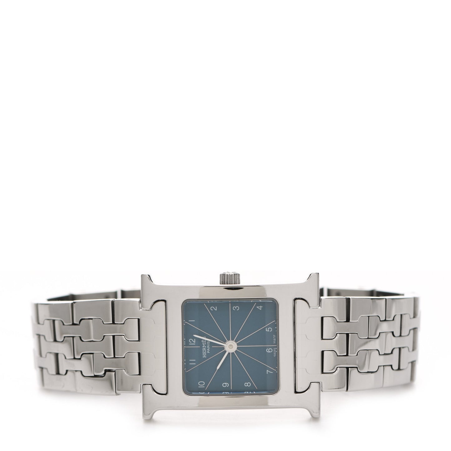 Stainless Steel 21mm Heure H Hour Quartz Watch Blue