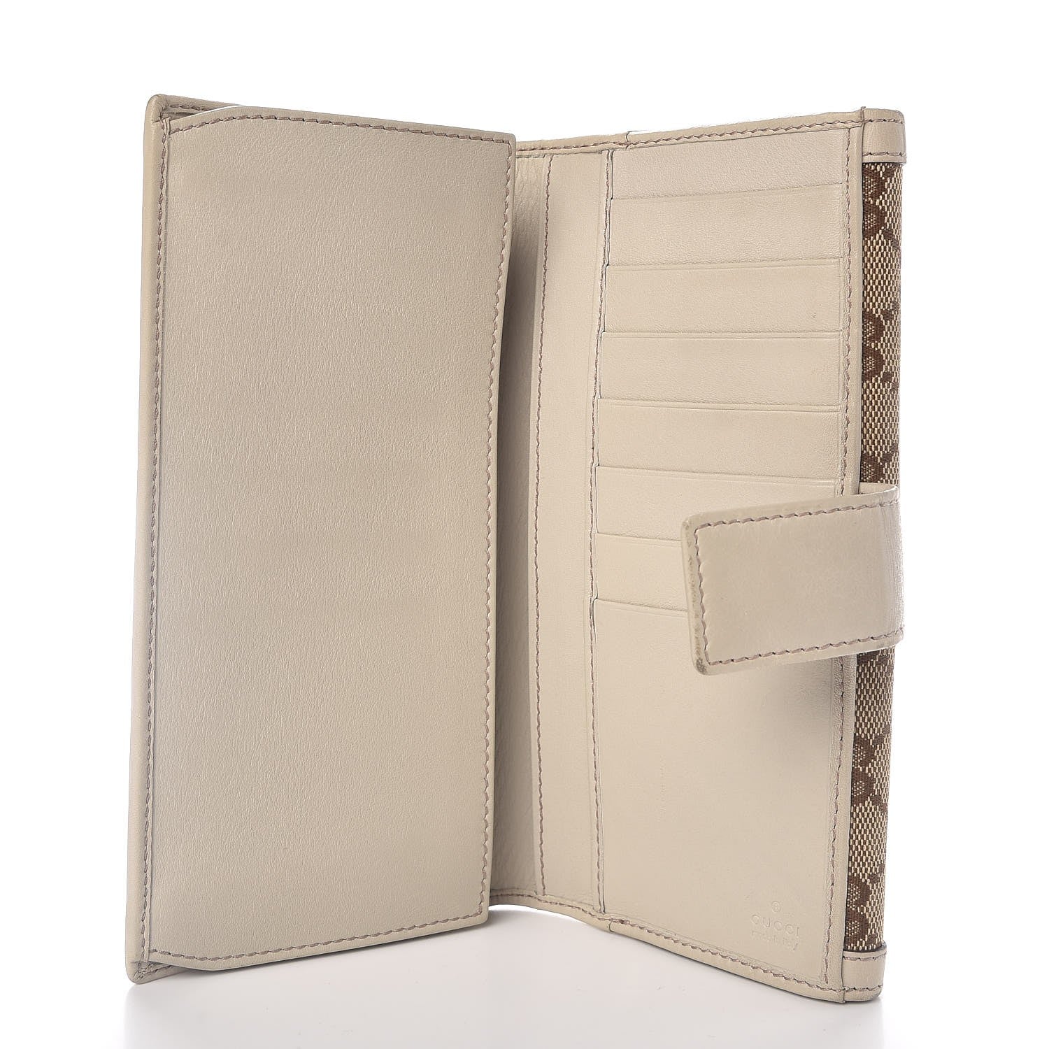Gucci Monogram Margaux Calfskin Sukey Continental Organizer Wallet Beige Ebony Mystic White 16 of 16