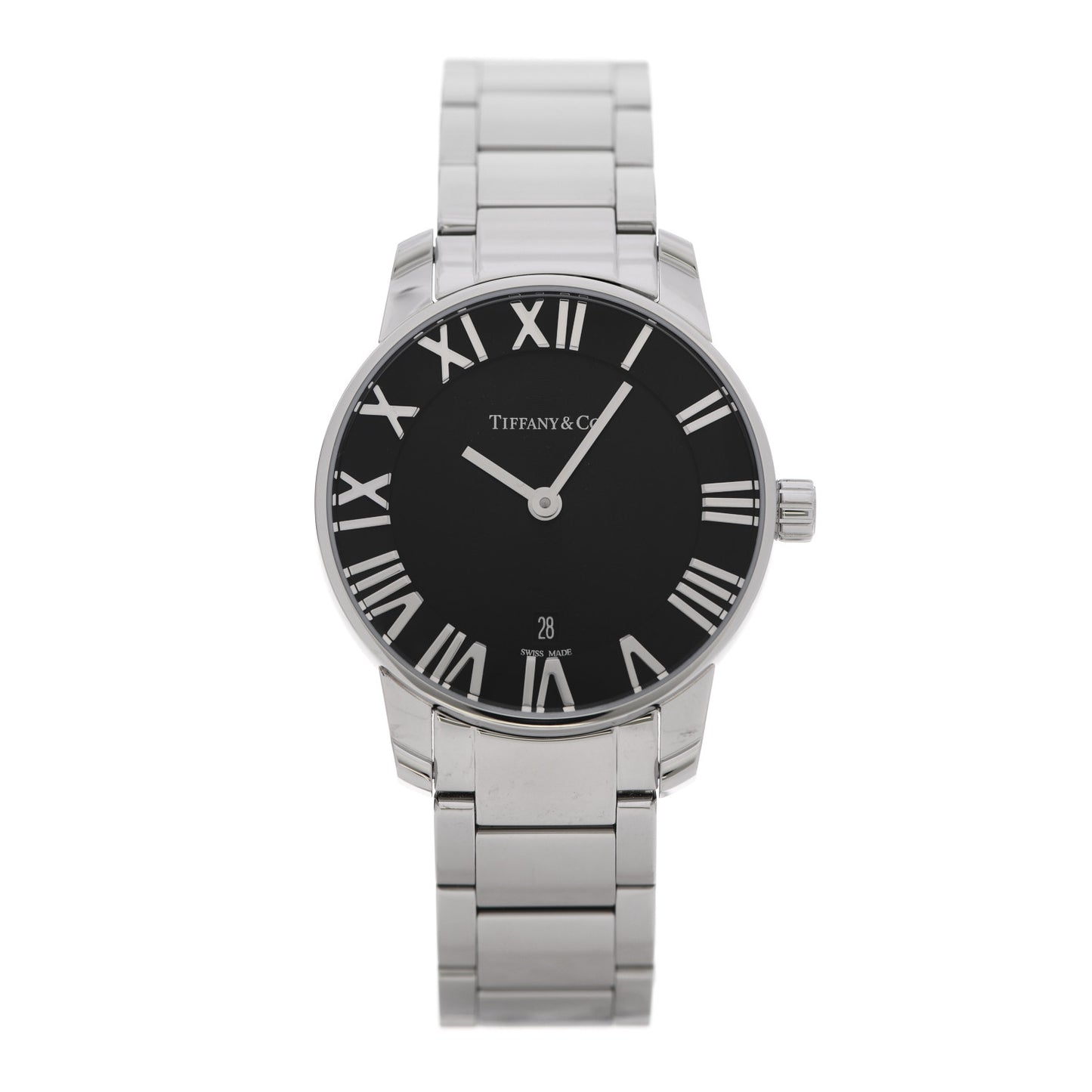 Stainless Steel 29mm Atlas 2-Hand Quartz Watch Black