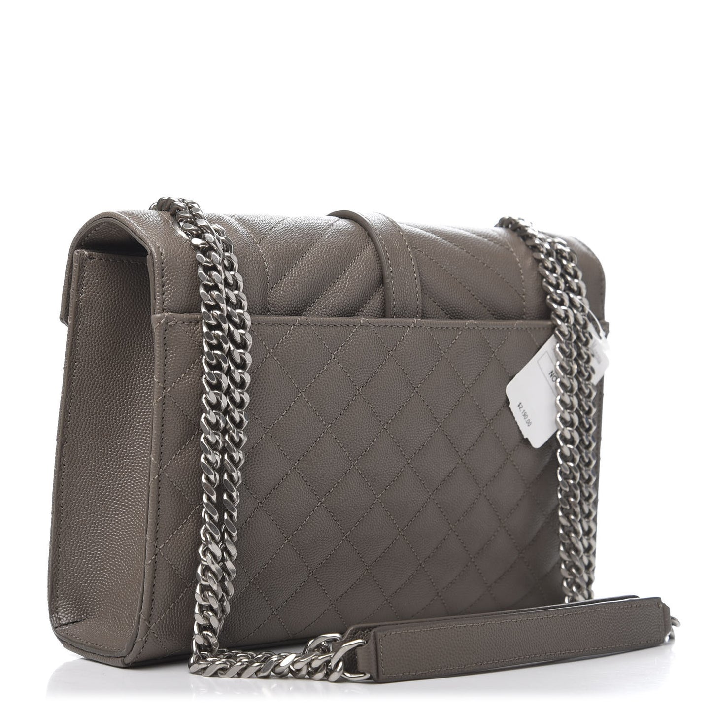 Grain De Poudre Textured Mixed Matelasse Medium Triquilt Monogram Satchel Earth