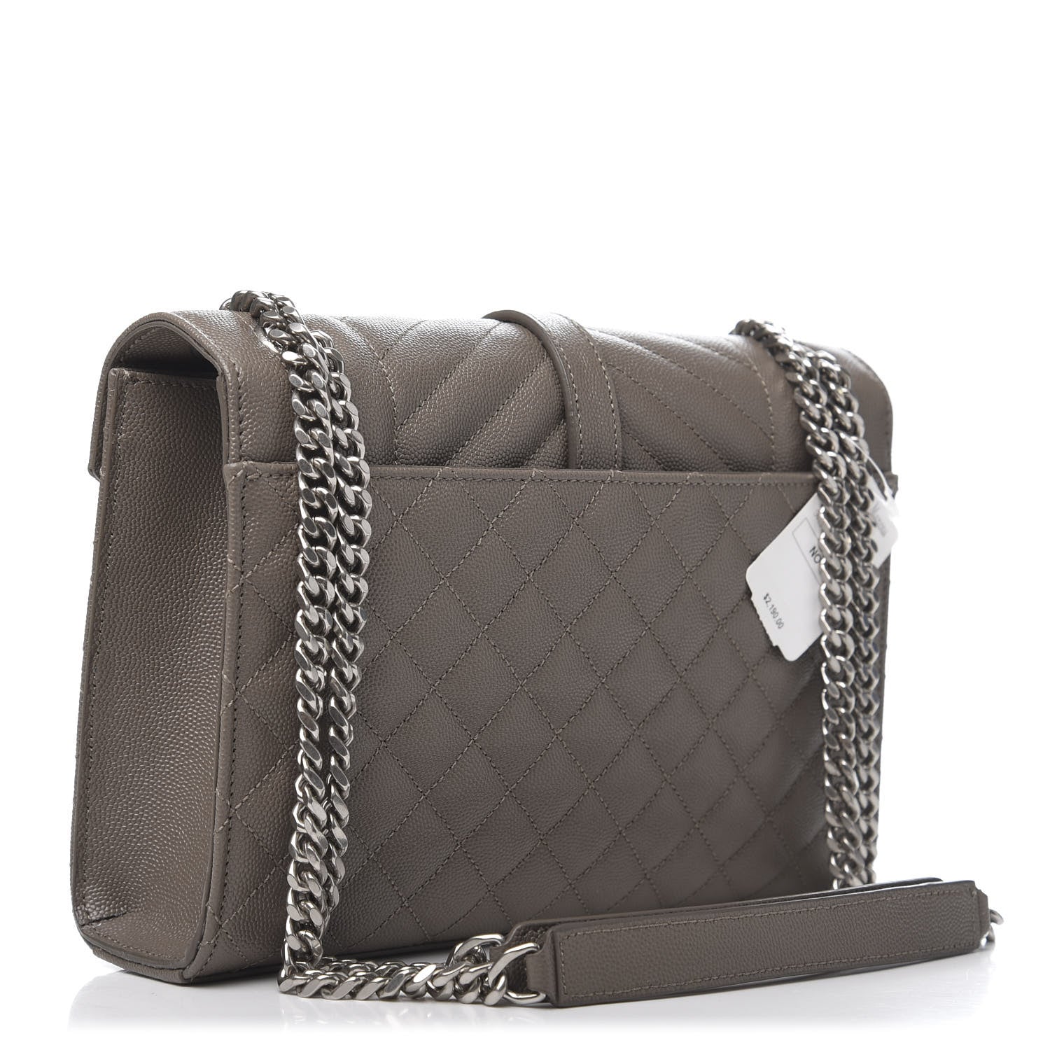 Saint Laurent Grain De Poudre Textured Mixed Matelasse Medium Triquilt Monogram Satchel Earth 3 of 10