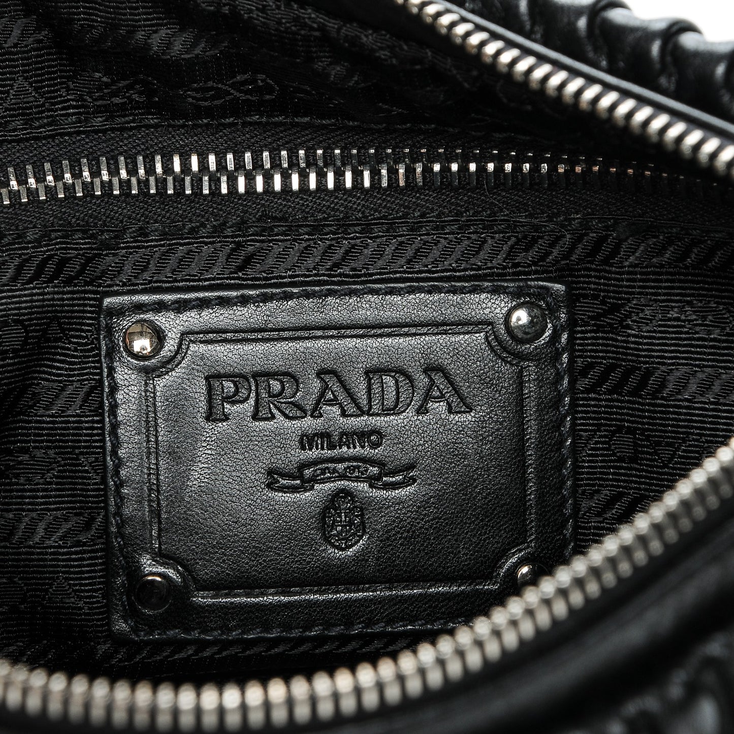 Nappa Drapes Shoulder Bag Nero Black
