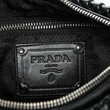 Prada Nappa Drapes Shoulder Bag Nero Black 6 of 7