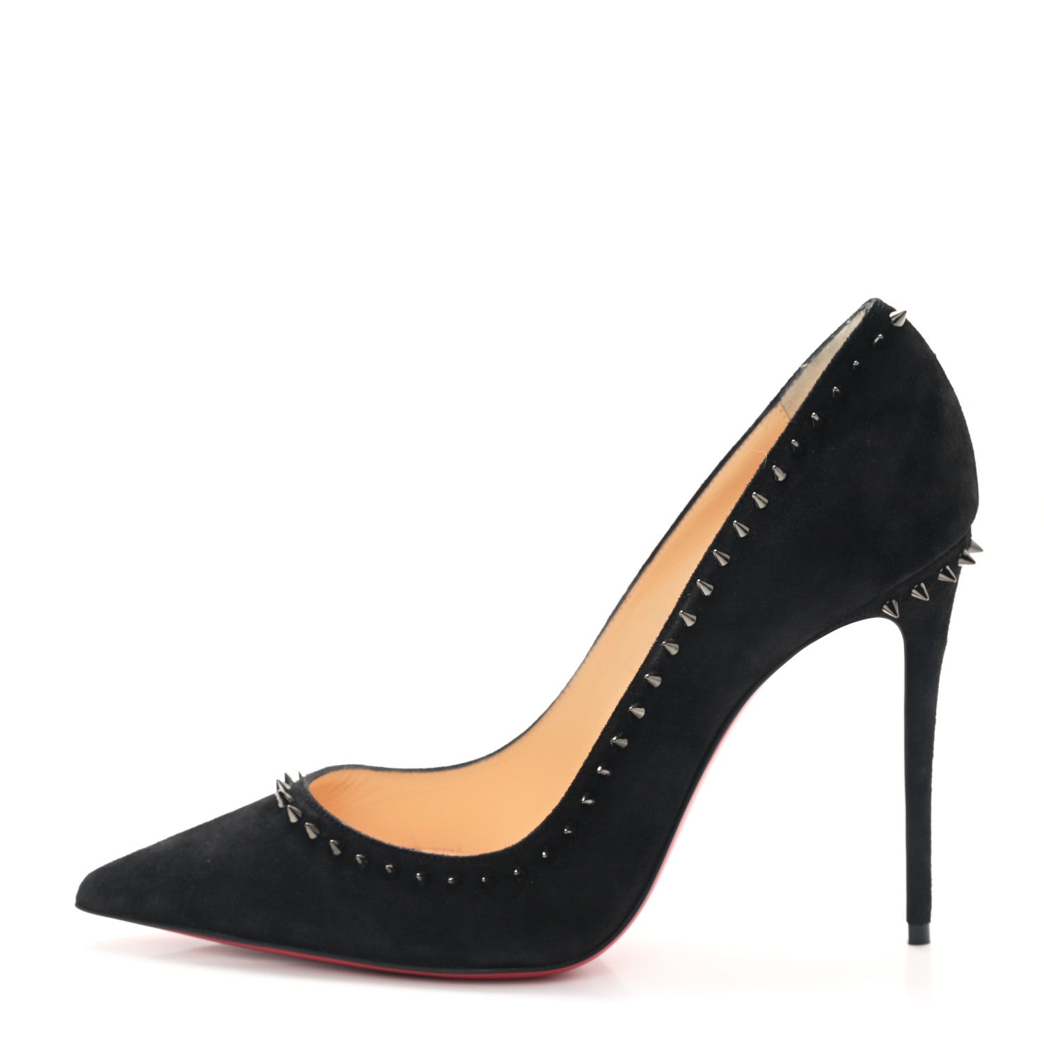 Christian Louboutin Veau Velours Anjalina 100 Pumps 37.5 Black 1 of 8