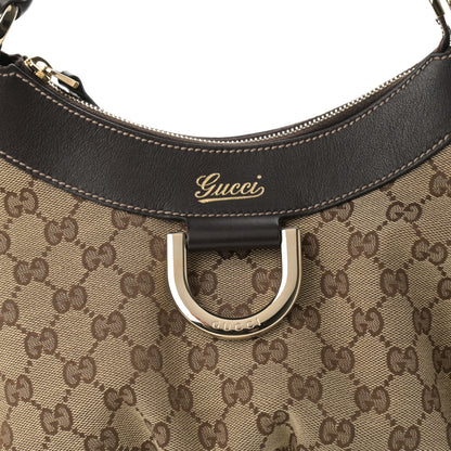 Gucci Monogram Medium D Gold Ring Hobo Dark Brown 8 of 12