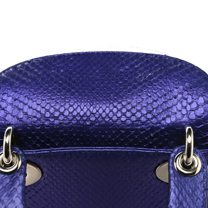 Christian Dior Metallic Snakeskin Mini Lady Dior Purple 11 of 13