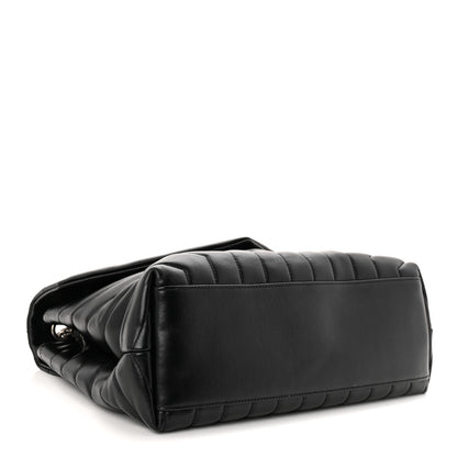 Saint Laurent Calfskin Y Quilted Monogram Medium Loulou Chain Satchel Black 3 of 9