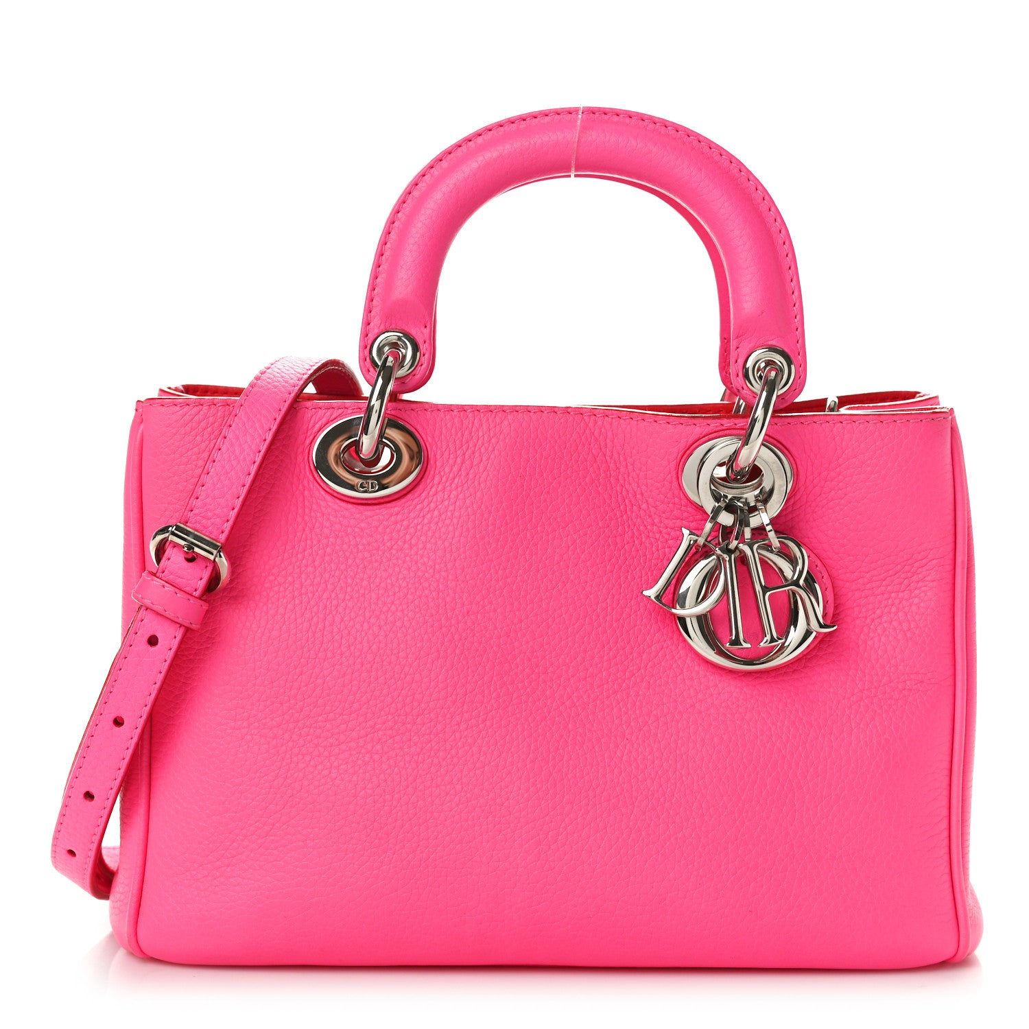 Christian Dior Bullcalf Small Diorissimo Tote Coquelicot 1 of 10