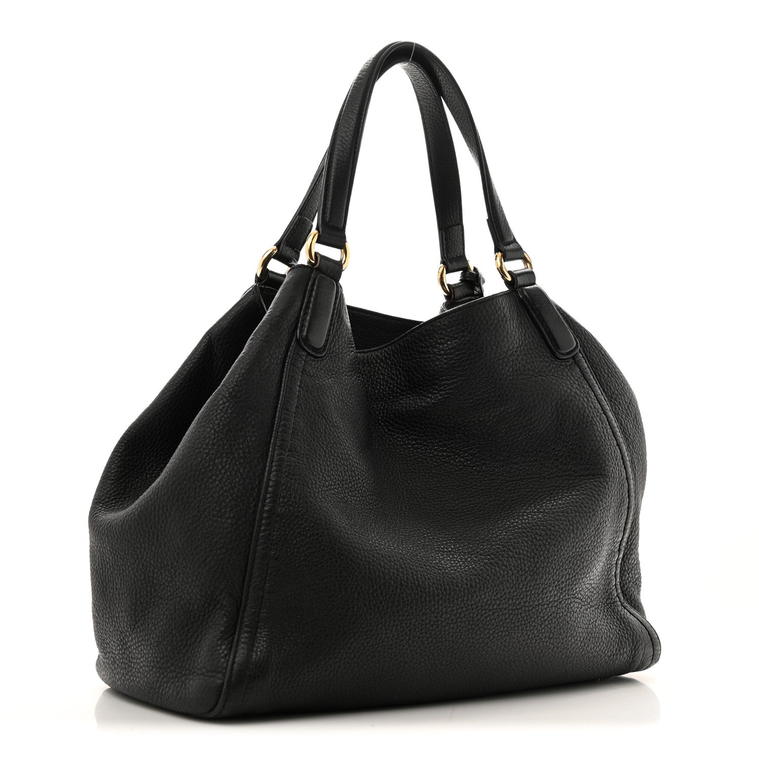 Gucci Pebbled Calfskin Medium Soho Shoulder Bag Black 3 of 13