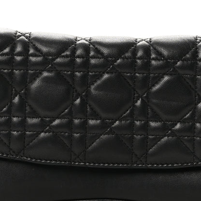 Christian Dior Lambskin Cannage Flap Shoulder Bag Black 8 of 12