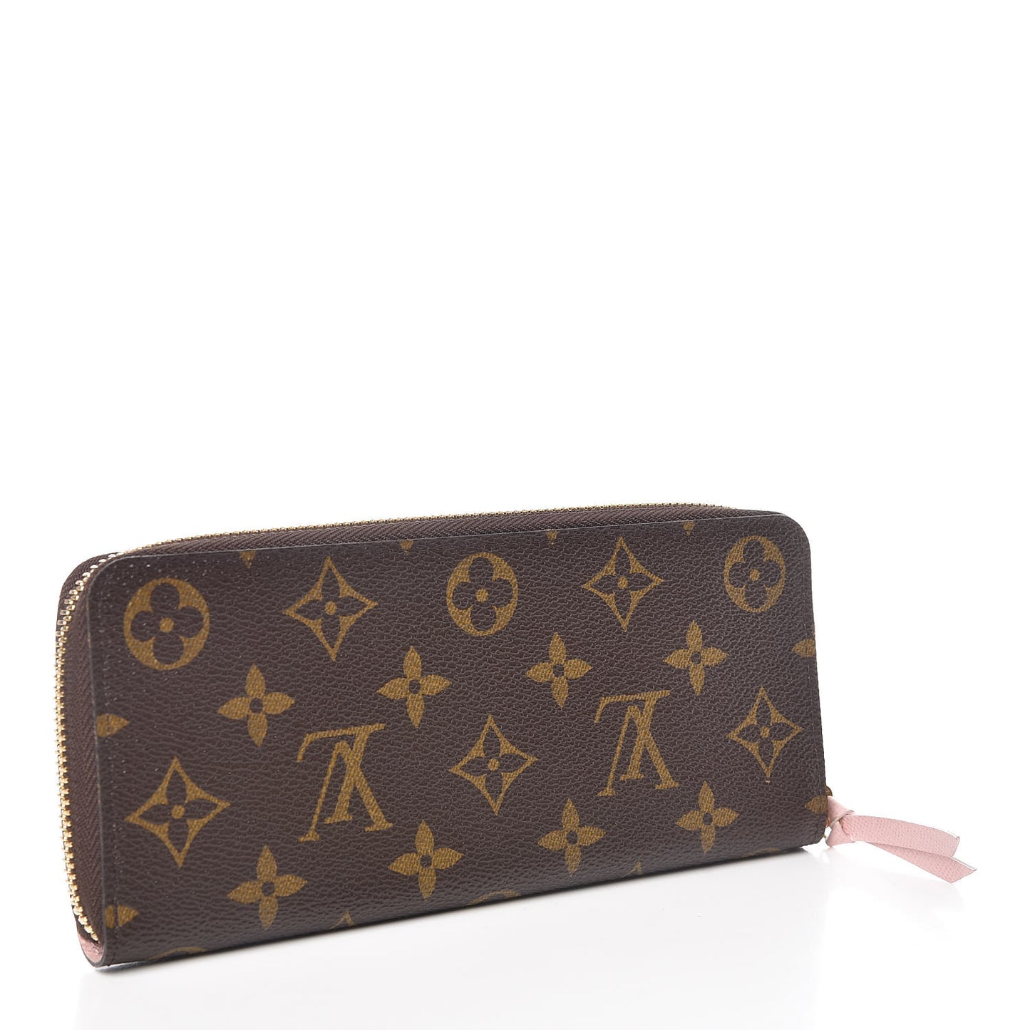 Monogram Clemence Wallet Rose Ballerine
