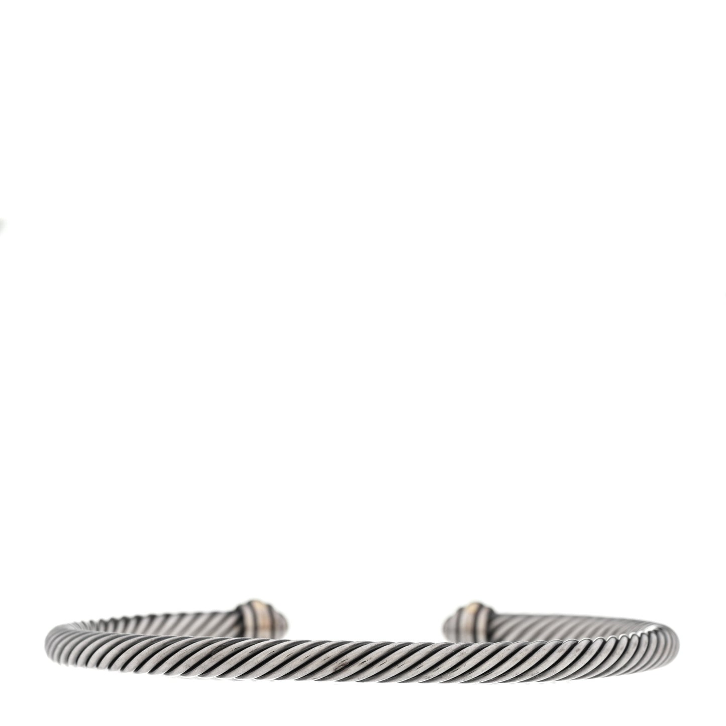 Sterling Silver 18K Yellow Gold 4mm Cable Classics Bracelet