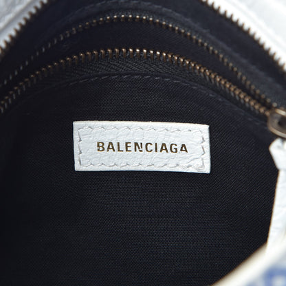 Balenciaga Agneau Graffiti All Over Classic Hardware Mini City White Bleu Rouge 7 of 8
