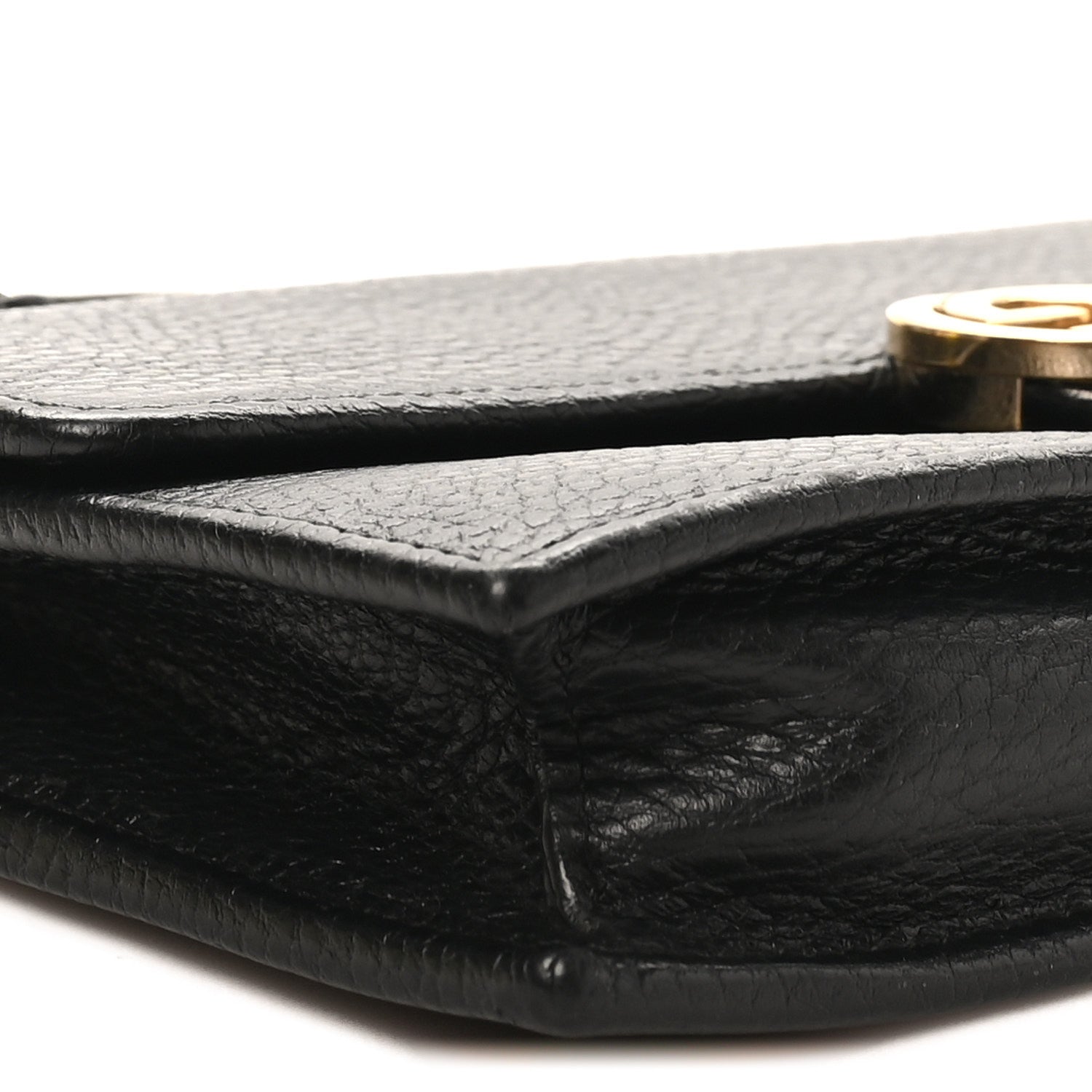 Gucci Dollar Calfskin Interlocking G Chain Wallet Black 8 of 9
