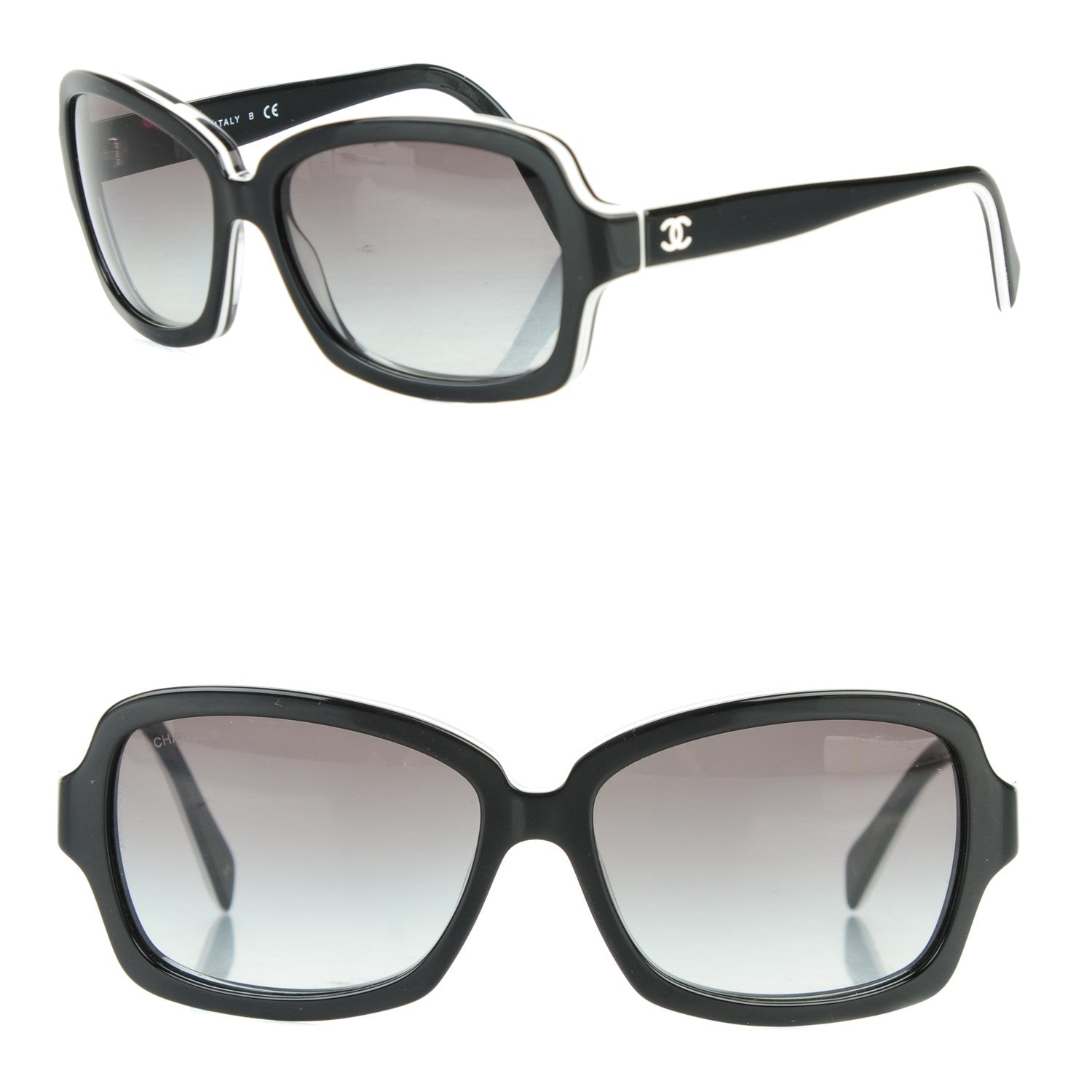 Chanel CC Logo Sunglasses 5143 Black White 1 of 4