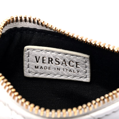 Versace Nappa Quilted Tribute Key Pouch White 4 of 5