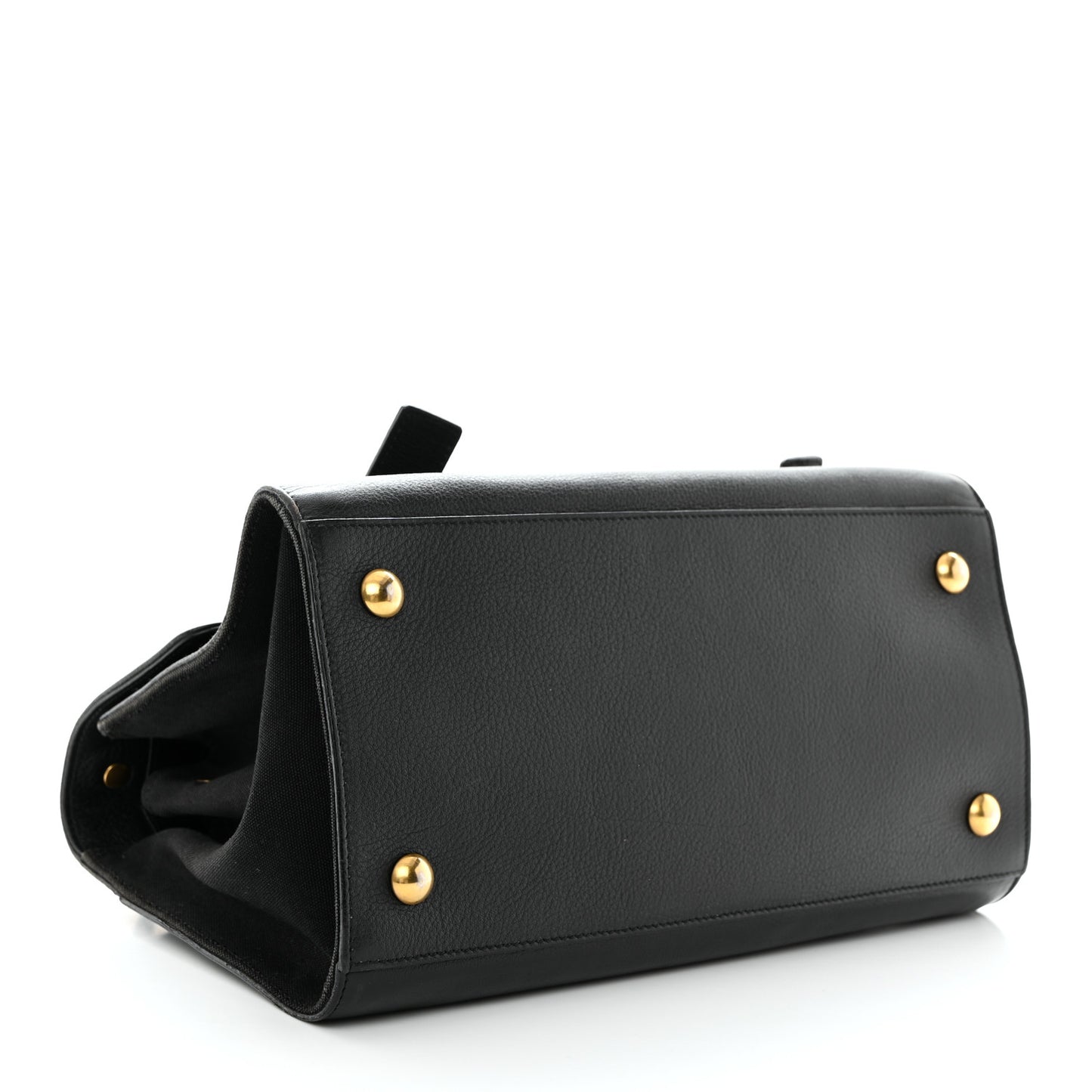 Calfskin Canvas Small Muse Two Black
