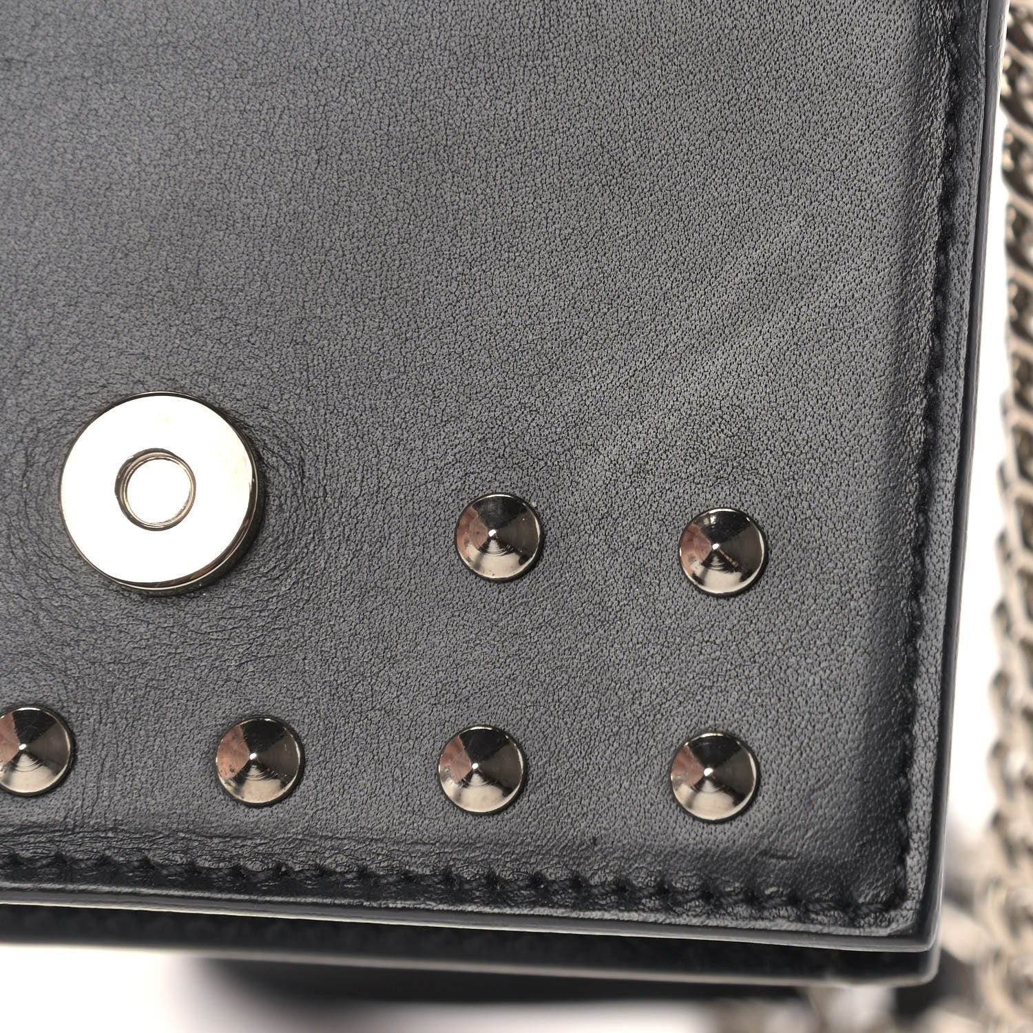 Saint Laurent Calfskin Monogram Studded Mini Candy Crossbody Black 10 of 11