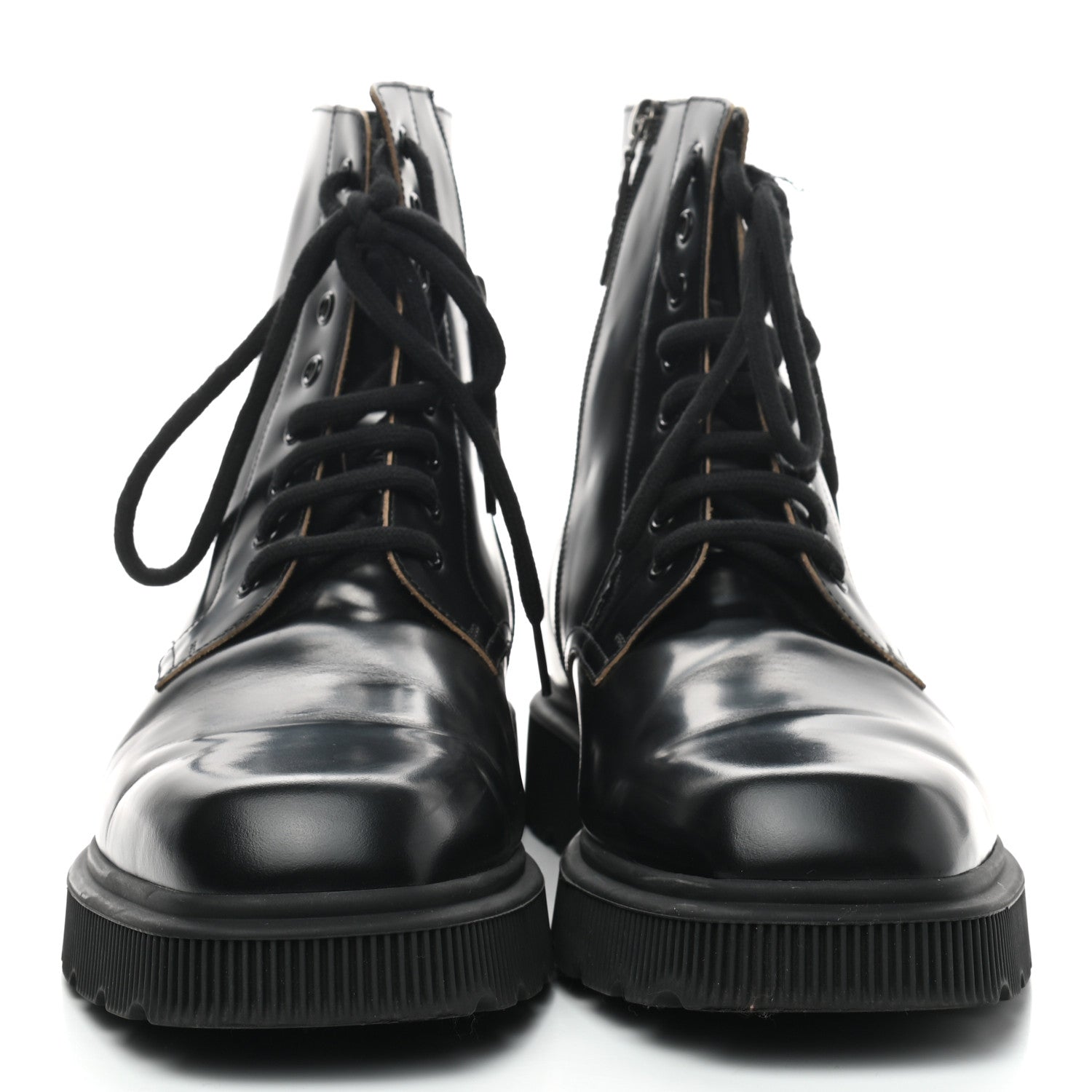Gucci Calfskin Mens Double G Lace Up Boots 10.5 Black 2 of 9