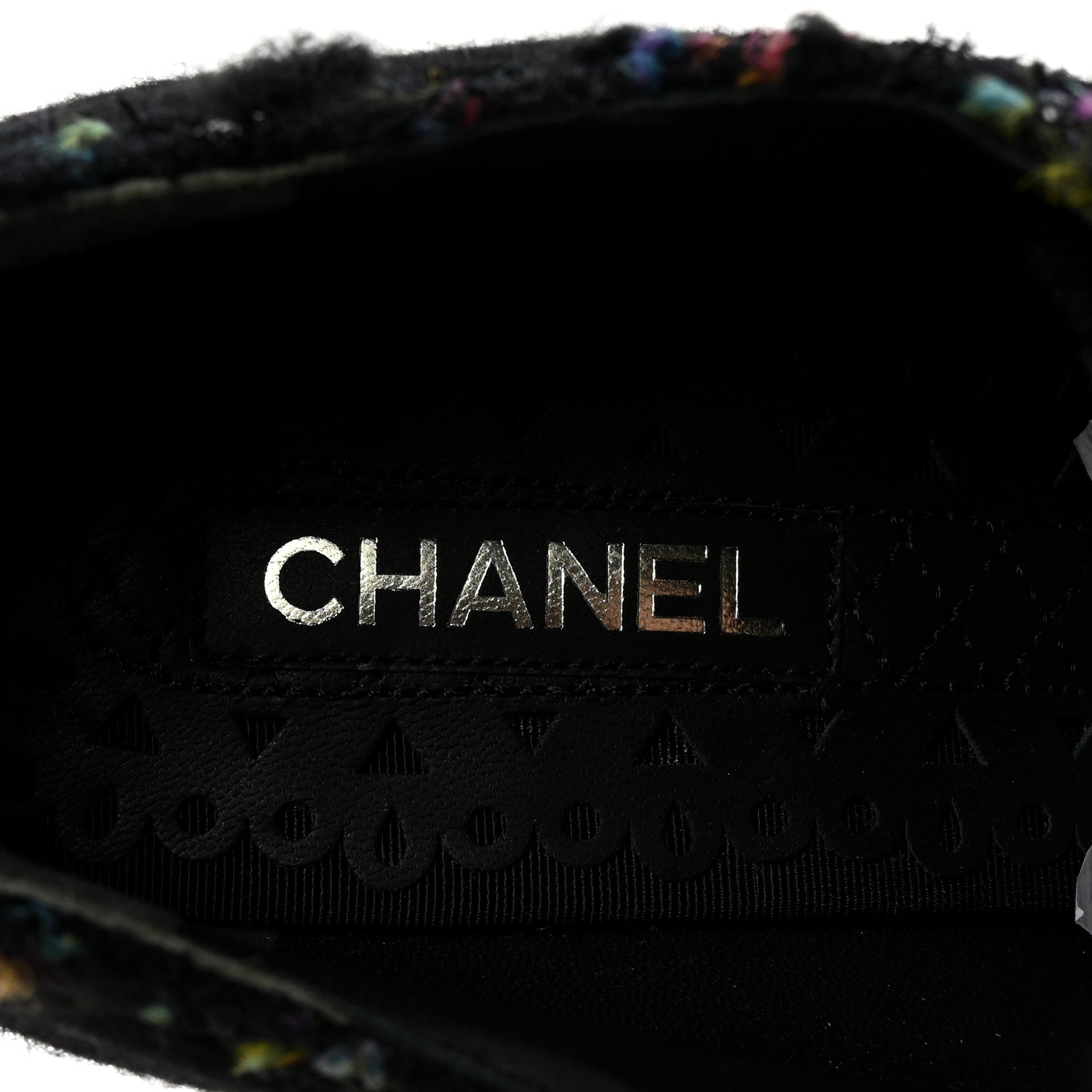 Chanel Tweed Lace Up Platform Oxford 39 Multicolor 8 of 8