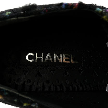 Chanel Tweed Lace Up Platform Oxford 39 Multicolor 8 of 8