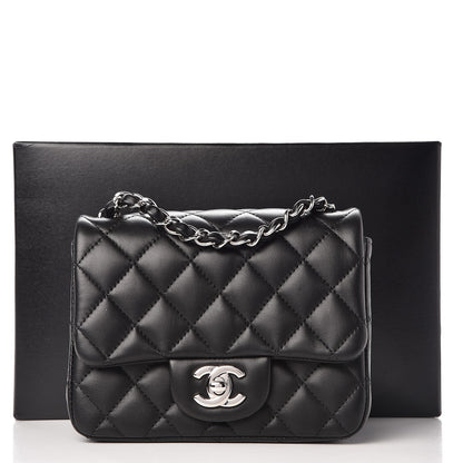 Chanel Lambskin Quilted Mini Square Flap Black 9 of 9