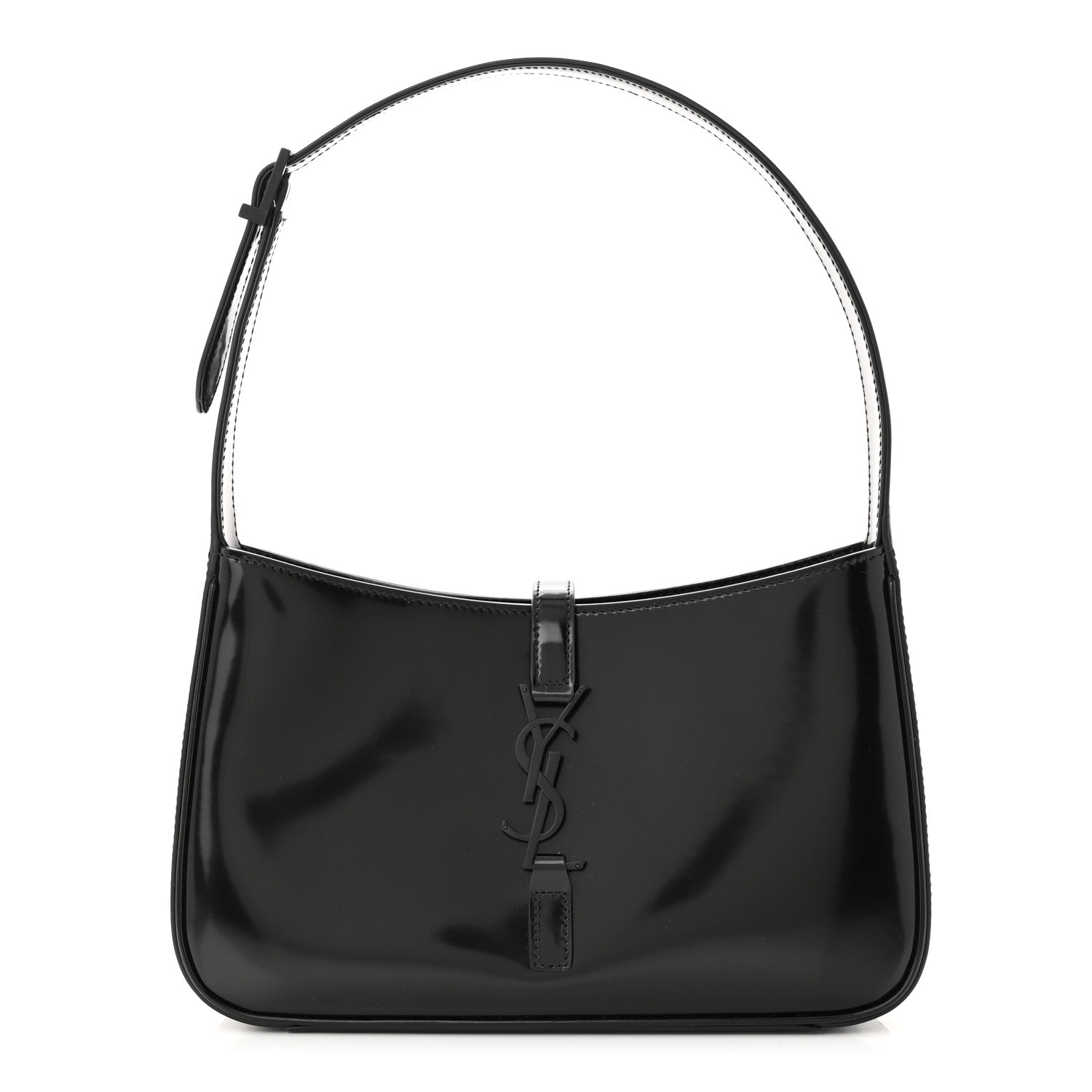 Saint Laurent Patent Le 5 A 7 Hobo Black 1 of 10