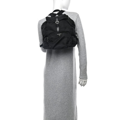 Prada Tessuto Nylon Vela Cinch Backpack Black 2 of 10
