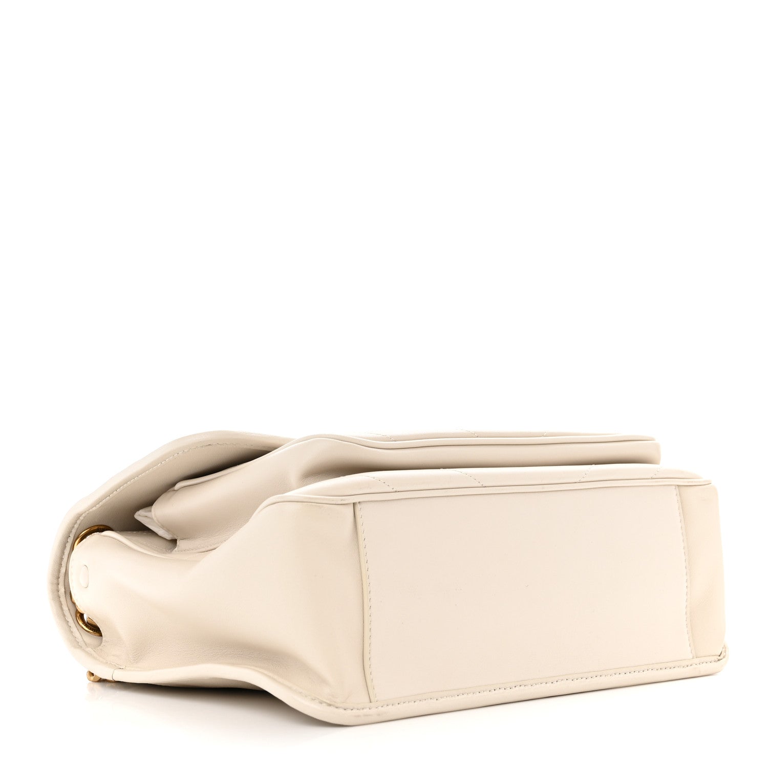 Saint Laurent Lambskin Matelasse Monogram Medium Niki Chain Satchel Ivory 4 of 9