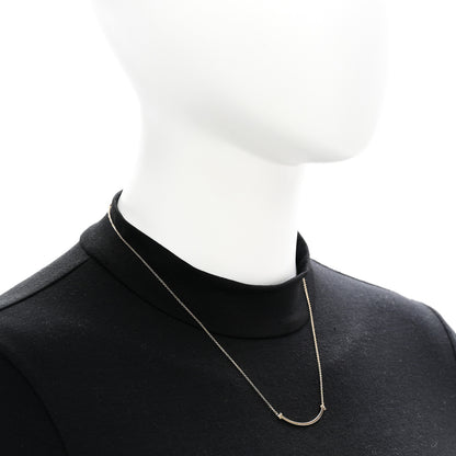 Tiffany 18K Yellow Gold Small T Smile Pendant Necklace 2 of 6