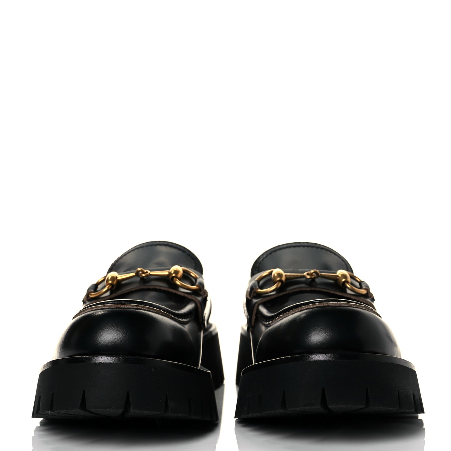 Cordovan Lux Womens Harald Horsebit 25mm Platform Loafers 37.5 Black
