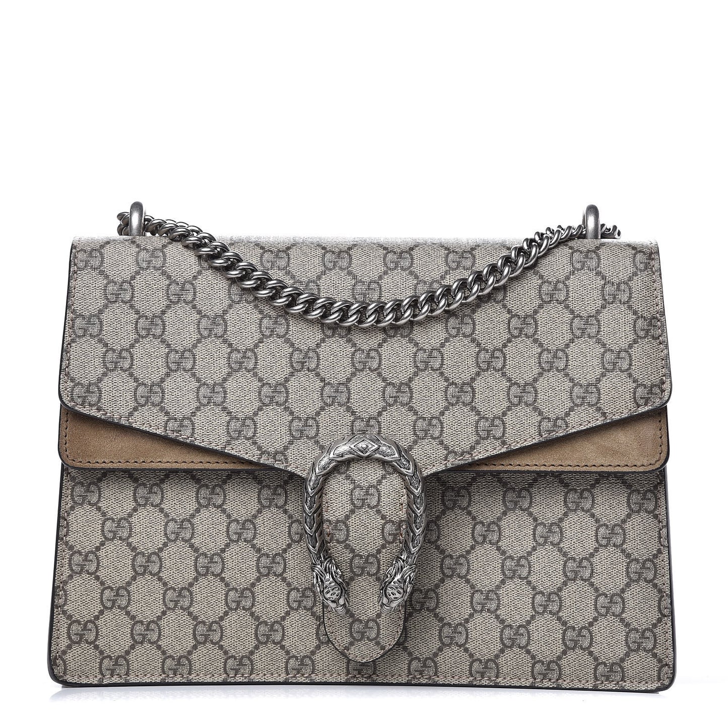 GG Supreme Monogram Medium Dionysus Shoulder Bag Taupe